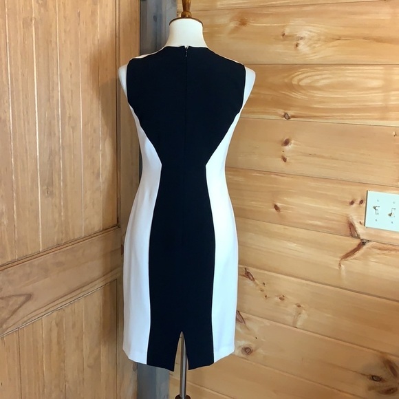 W by Worth off white and black colorblock sleeveless dress Size 0 - Picture 3 of 12